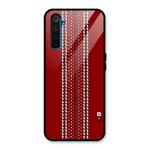 Cricket Ball Pattern Glass Back Case for Realme 6 Pro