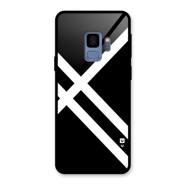 CrissCross Lines Glass Back Case for Galaxy S9