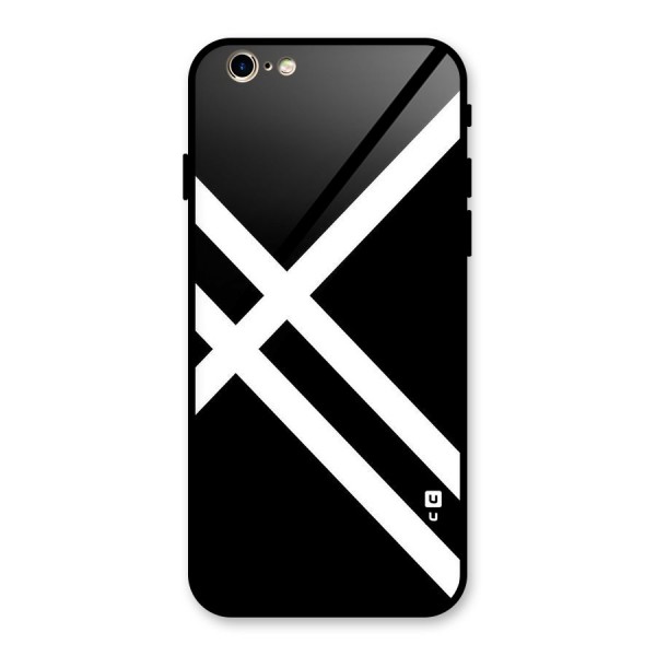 CrissCross Lines Glass Back Case for iPhone 6 6S