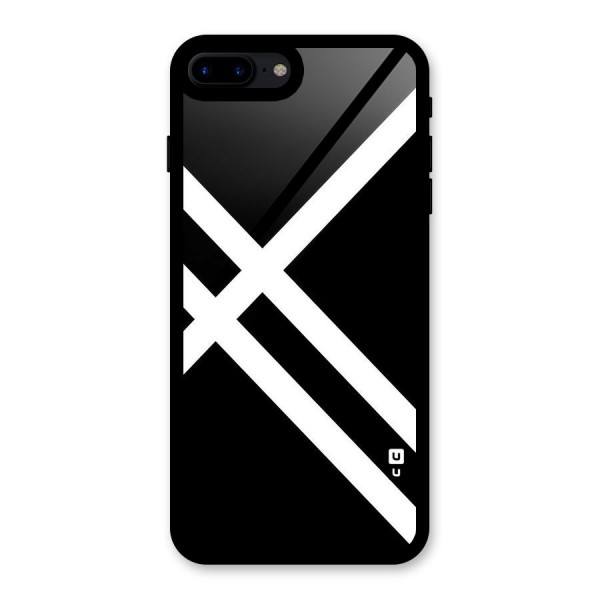 CrissCross Lines Glass Back Case for iPhone 7 Plus