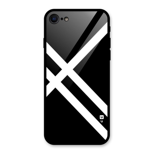 CrissCross Lines Glass Back Case for iPhone SE 2020