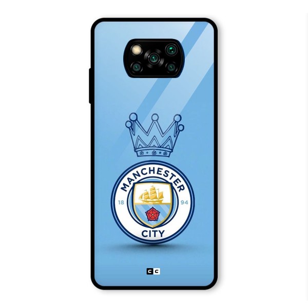 Crown City FC Glass Back Case for Poco X3 Pro