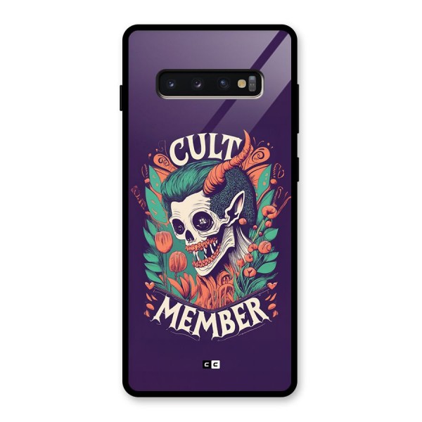 Cult Member Glass Back Case for Galaxy S10 Plus