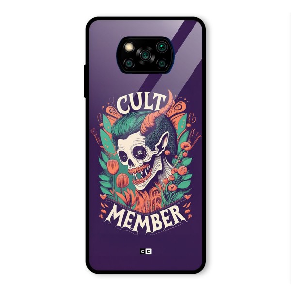 Cult Member Glass Back Case for Poco X3 Pro