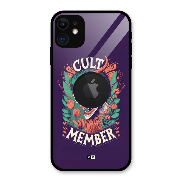 Cult Member Glass Back Case for iPhone 11 Logo Cut