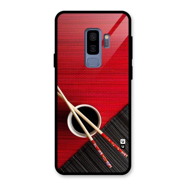 Cup Chopsticks Glass Back Case for Galaxy S9 Plus