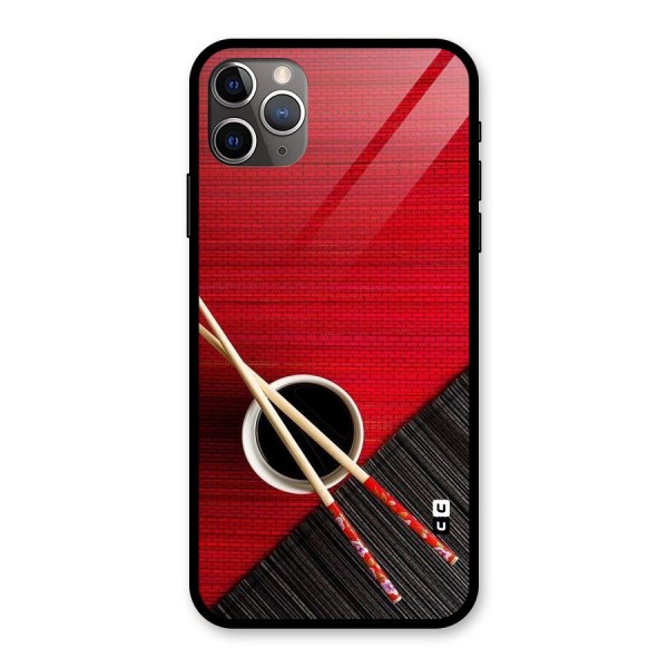 Cup Chopsticks Glass Back Case for iPhone 11 Pro Max