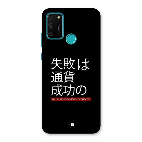 Currency Of Success Back Case for Honor 9A