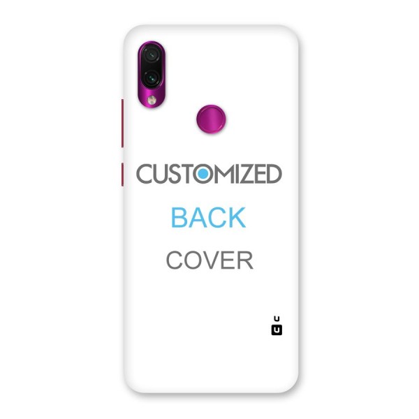 Customized Back Case for Redmi Note 7 Pro