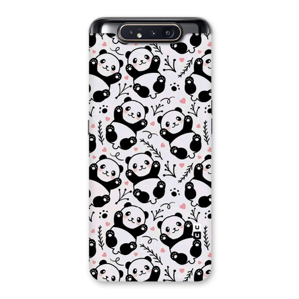 Cute Adorable Panda Pattern Back Case for Galaxy A80