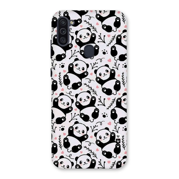 Cute Adorable Panda Pattern Back Case for Galaxy M11