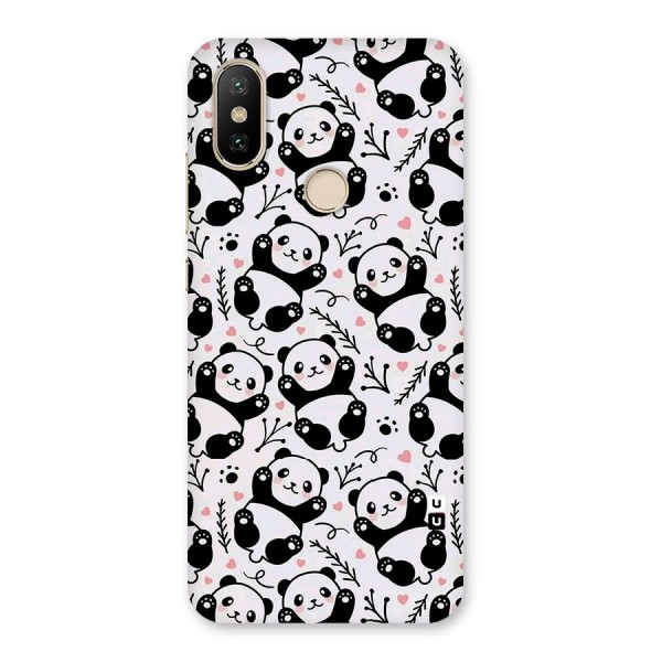 Cute Adorable Panda Pattern Back Case for Mi A2