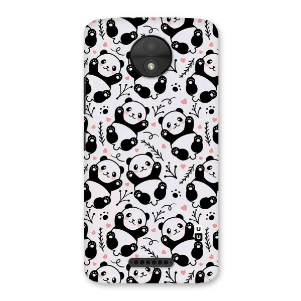 Cute Adorable Panda Pattern Back Case for Moto C
