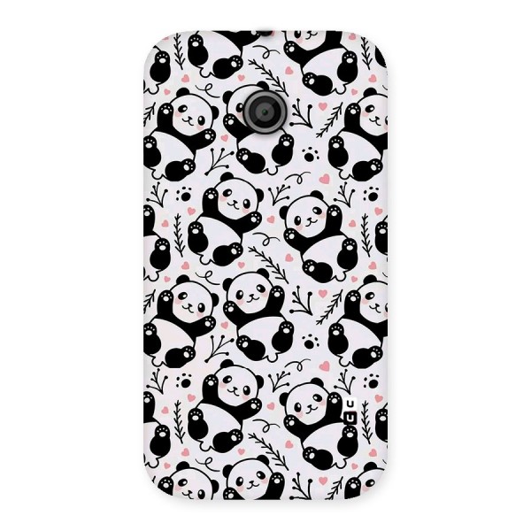 Cute Adorable Panda Pattern Back Case for Moto E