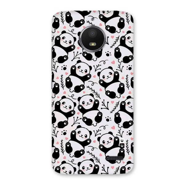 Cute Adorable Panda Pattern Back Case for Moto E4