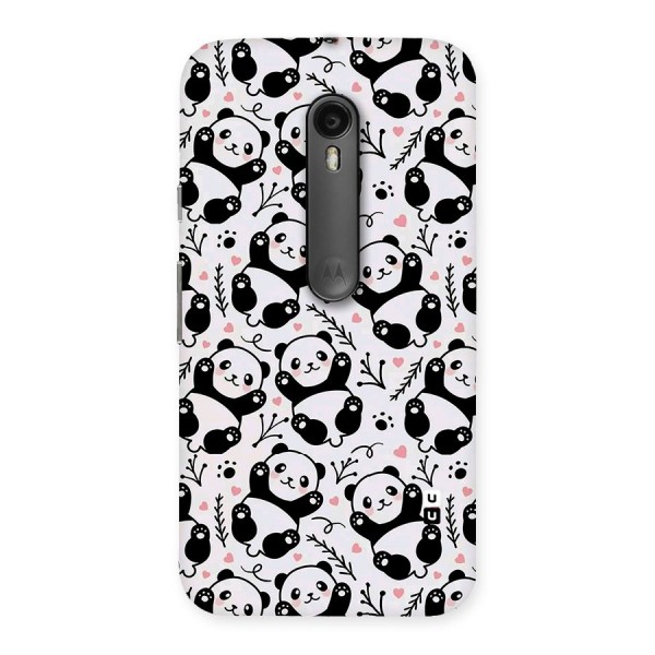 Cute Adorable Panda Pattern Back Case for Moto G3