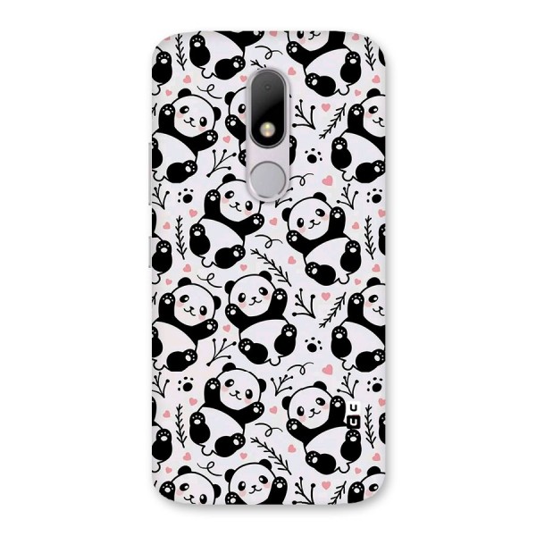 Cute Adorable Panda Pattern Back Case for Moto M