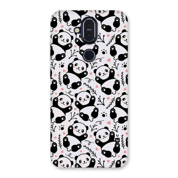 Cute Adorable Panda Pattern Back Case for Nokia 8.1