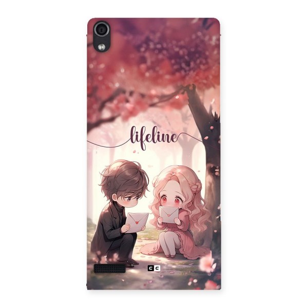 Cute Anime Couple Back Case for Ascend P6