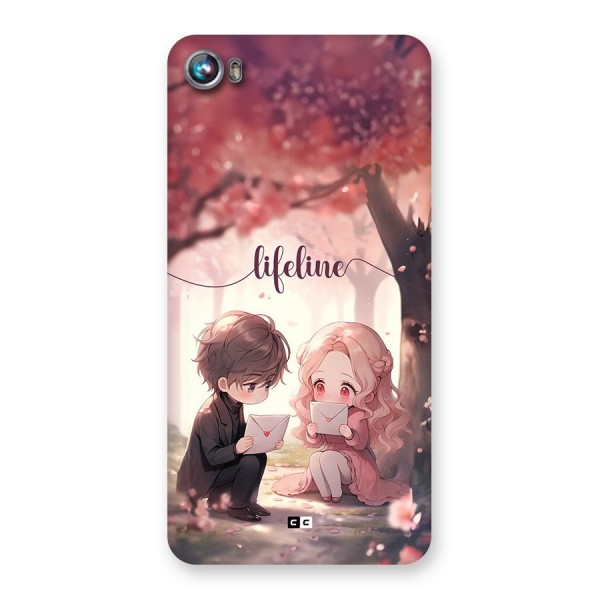 Cute Anime Couple Back Case for Canvas Fire 4 (A107)