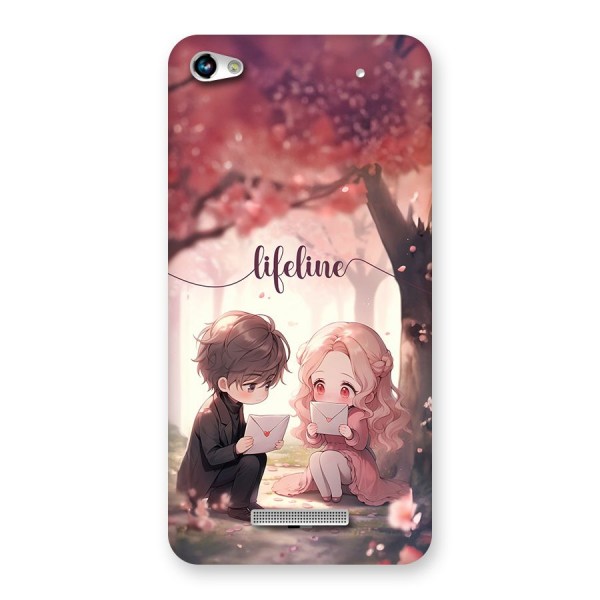 Cute Anime Couple Back Case for Canvas Hue 2 A316