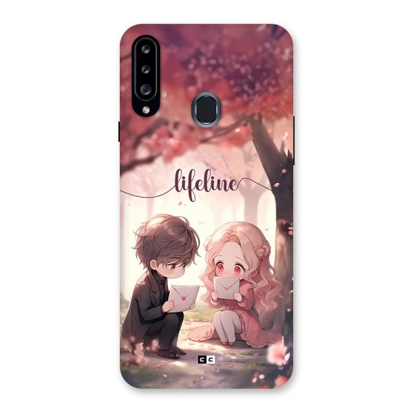 Cute Anime Couple Back Case for Galaxy A20s