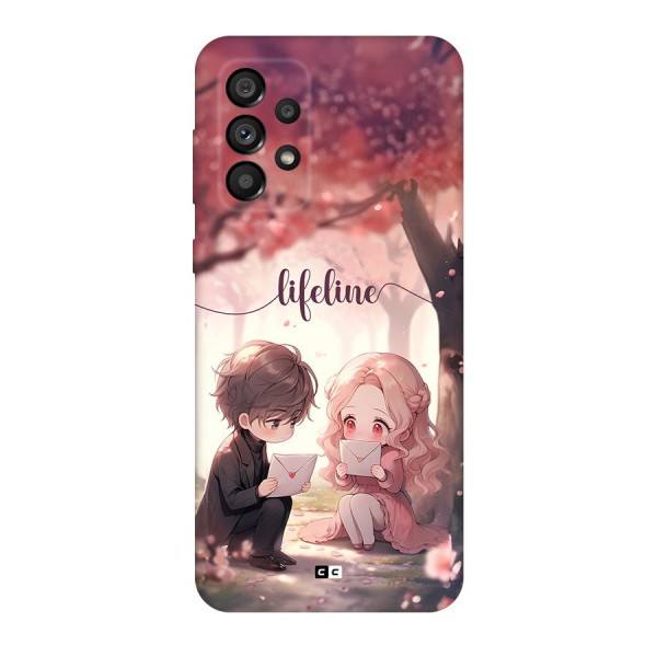 Cute Anime Couple Back Case for Galaxy A73 5G