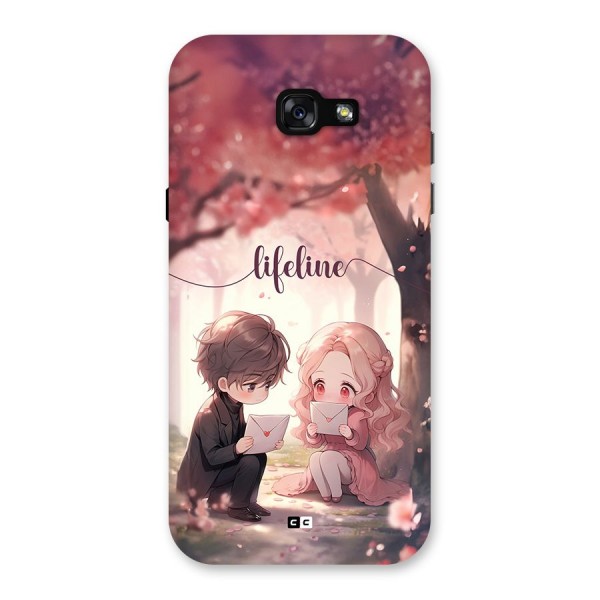 Cute Anime Couple Back Case for Galaxy A7 (2017)