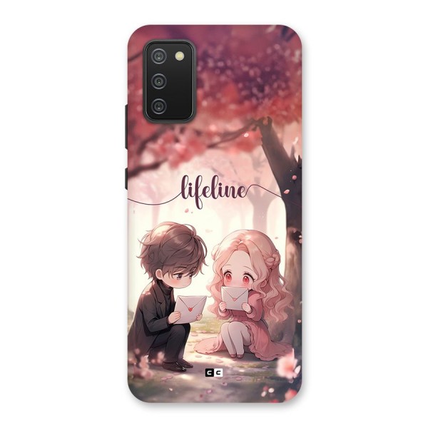 Cute Anime Couple Back Case for Galaxy F02s