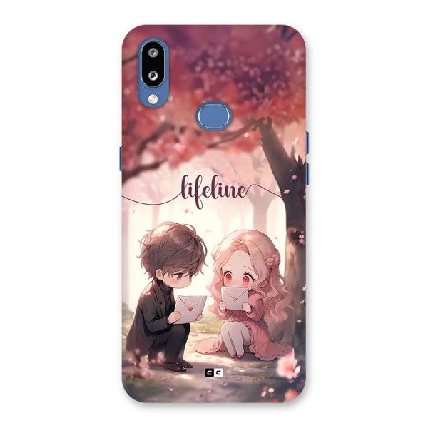 Cute Anime Couple Back Case for Galaxy M01s