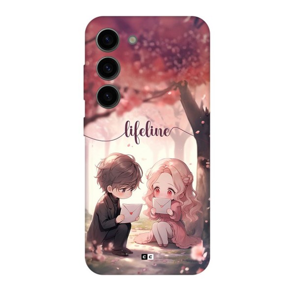 Cute Anime Couple Back Case for Galaxy S23