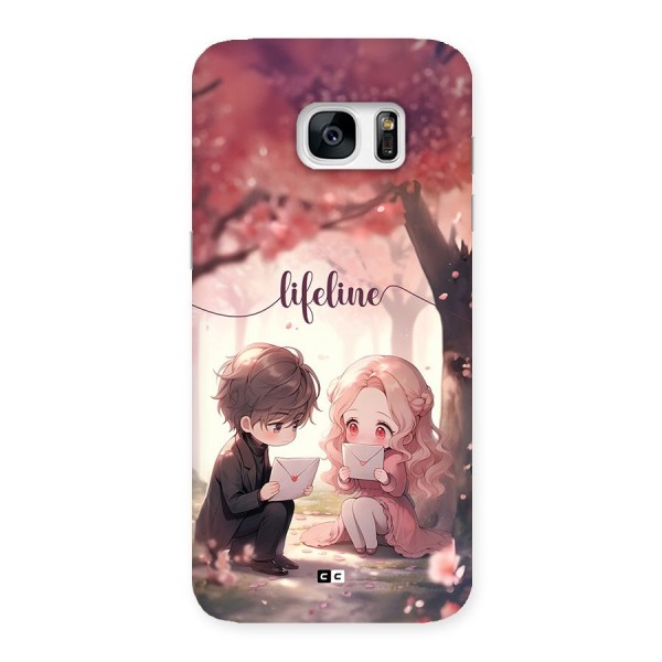 Cute Anime Couple Back Case for Galaxy S7 Edge