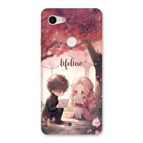 Cute Anime Couple Back Case for Google Pixel 3 XL