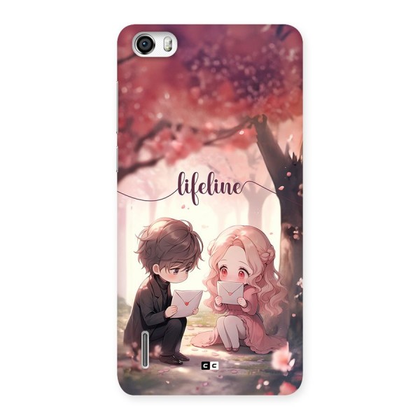 Cute Anime Couple Back Case for Honor 6