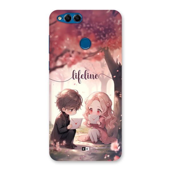 Cute Anime Couple Back Case for Honor 7X