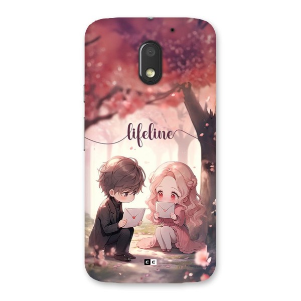 Cute Anime Couple Back Case for Moto E3 Power