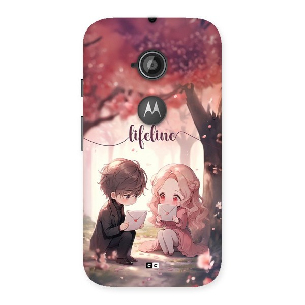 Cute Anime Couple Back Case for Moto E 2nd Gen