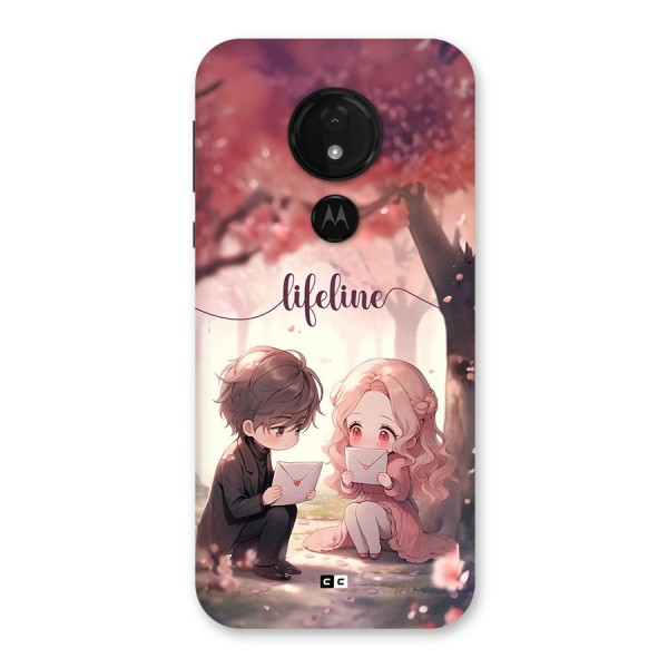 Cute Anime Couple Back Case for Moto G7 Power