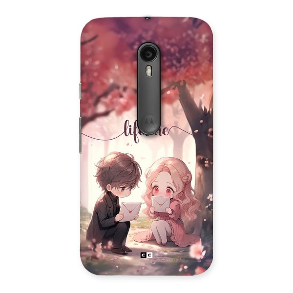 Cute Anime Couple Back Case for Moto G Turbo