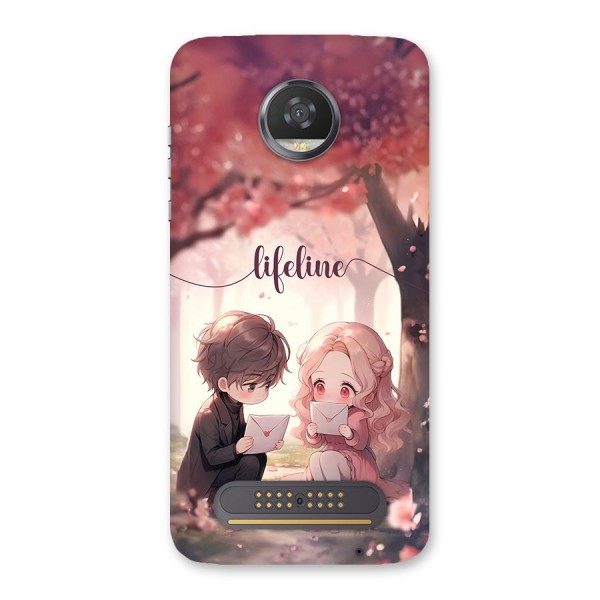 Cute Anime Couple Back Case for Moto Z2 Play