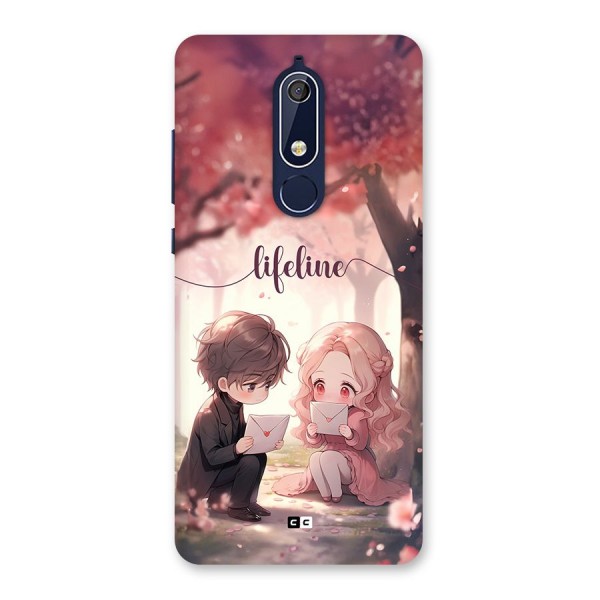 Cute Anime Couple Back Case for Nokia 5.1