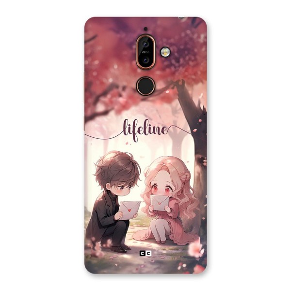 Cute Anime Couple Back Case for Nokia 7 Plus