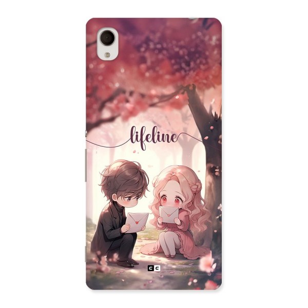 Cute Anime Couple Back Case for Xperia M4 Aqua