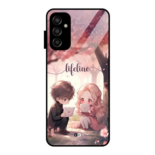 Cute Anime Couple Glass Back Case for Galaxy F13