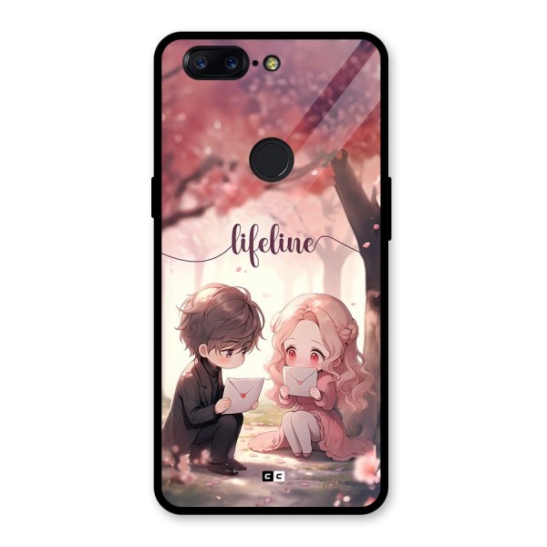Cute Anime Couple Glass Back Case for OnePlus 5T