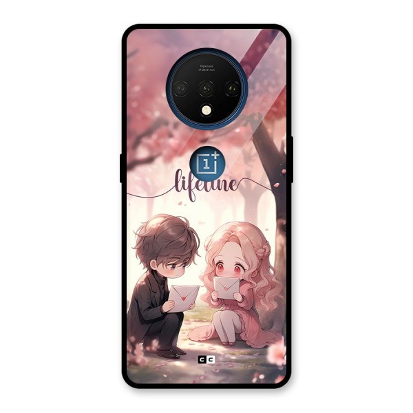 Cute Anime Couple Glass Back Case for OnePlus 7T