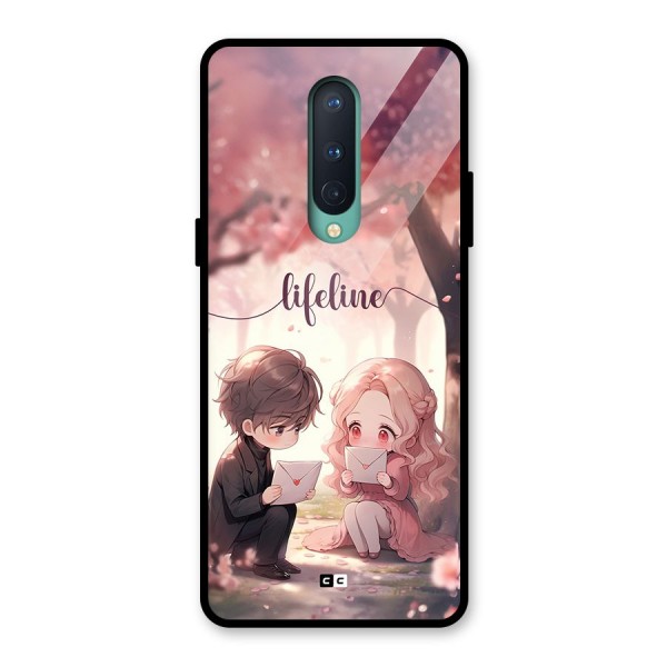 Cute Anime Couple Glass Back Case for OnePlus 8