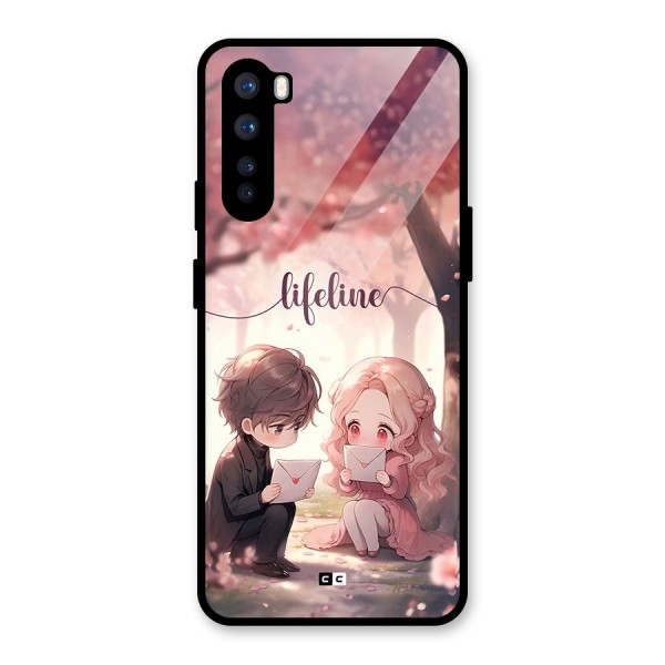 Cute Anime Couple Glass Back Case for OnePlus Nord