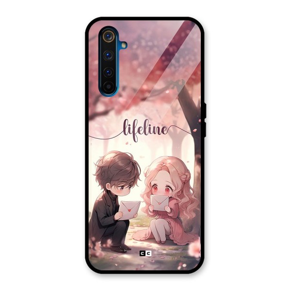 Cute Anime Couple Glass Back Case for Realme 6 Pro