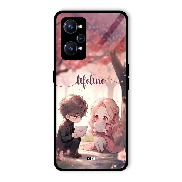 Cute Anime Couple Glass Back Case for Realme GT 2
